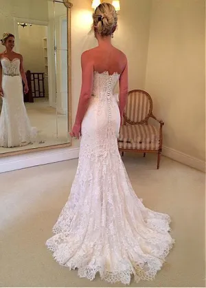 Sweetheart Mermaid Wedding Dress With Belt