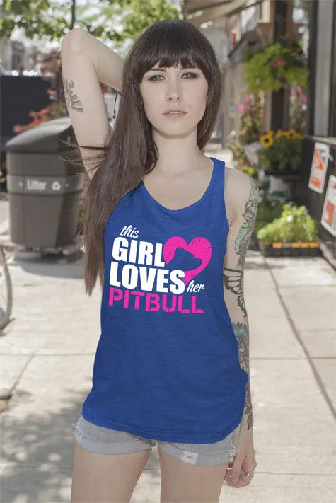 This girl Loves her Pitbull