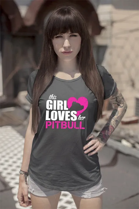 This girl Loves her Pitbull