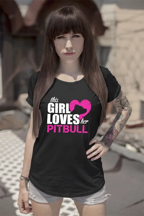 This girl Loves her Pitbull