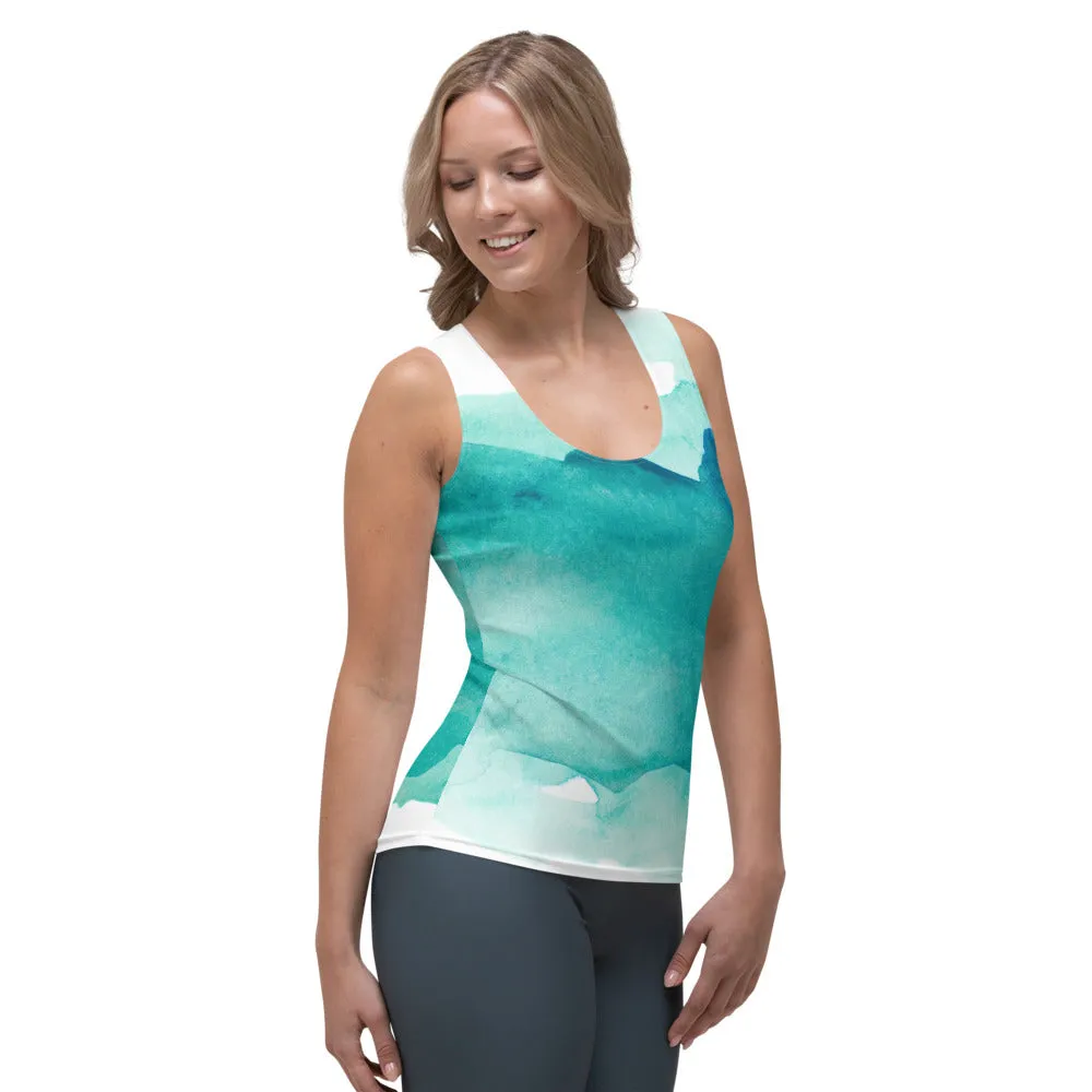 Turquoise Watercolor - Tank Top