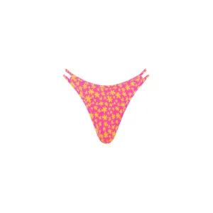 Twin Strap Cheeky Bikini Bottom - Berry Blush
