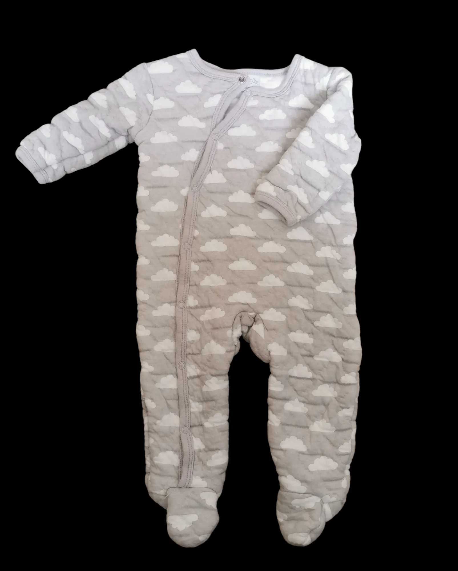 UNISEX SIZE 6/9 MONTHS - ROCK-A-BYE BABY, Soft & Cozy Quilted One-piece EUC B33