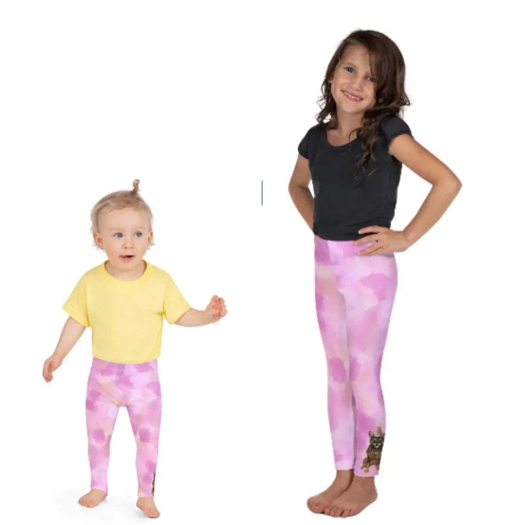 Whimsy Fit "Cotton Candy with Party Dog" Toddler Leggings