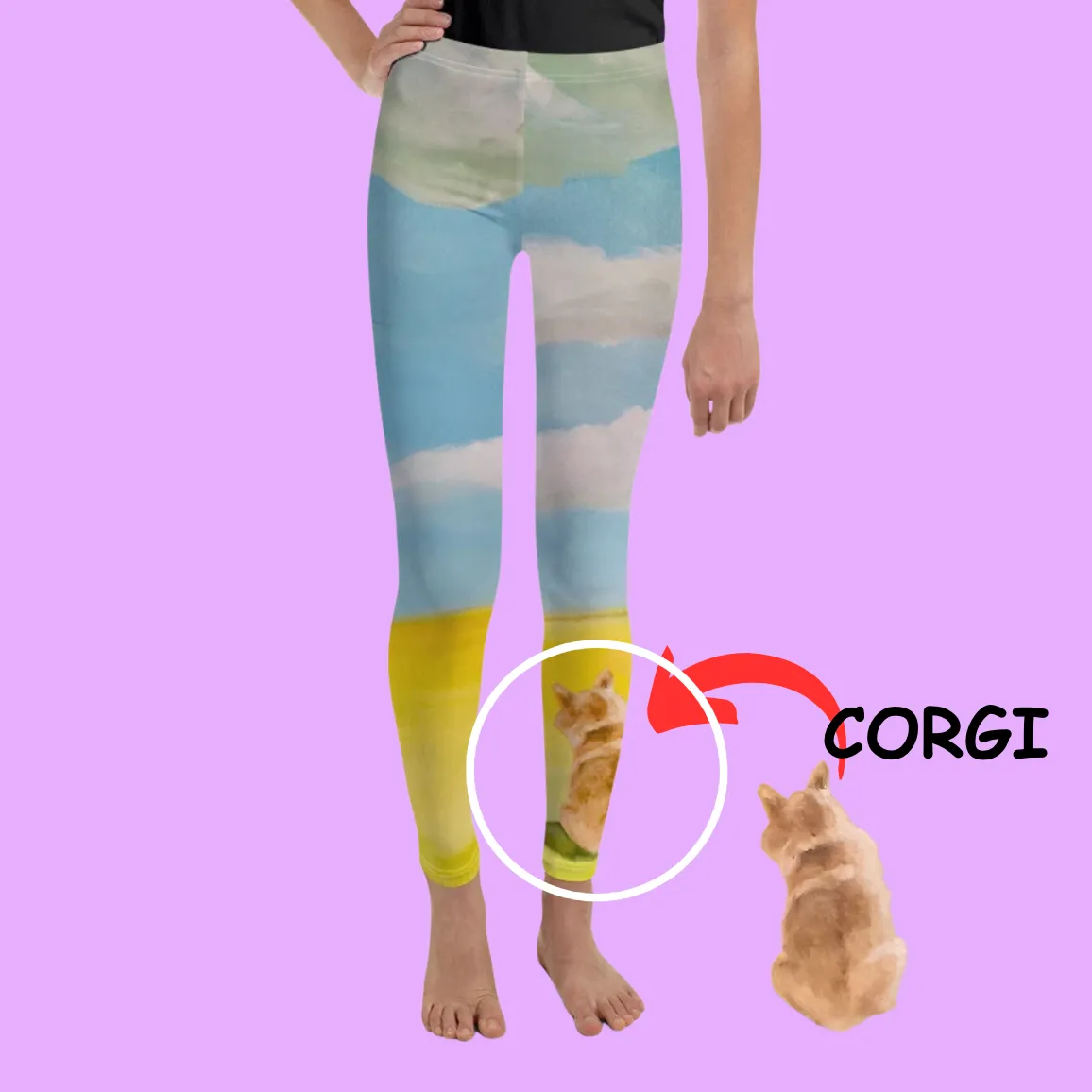 Whimsy Fit “Red Balloon” Girls Leggings