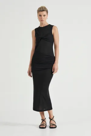 WIND THROUGH TANK DRESS | BLACK