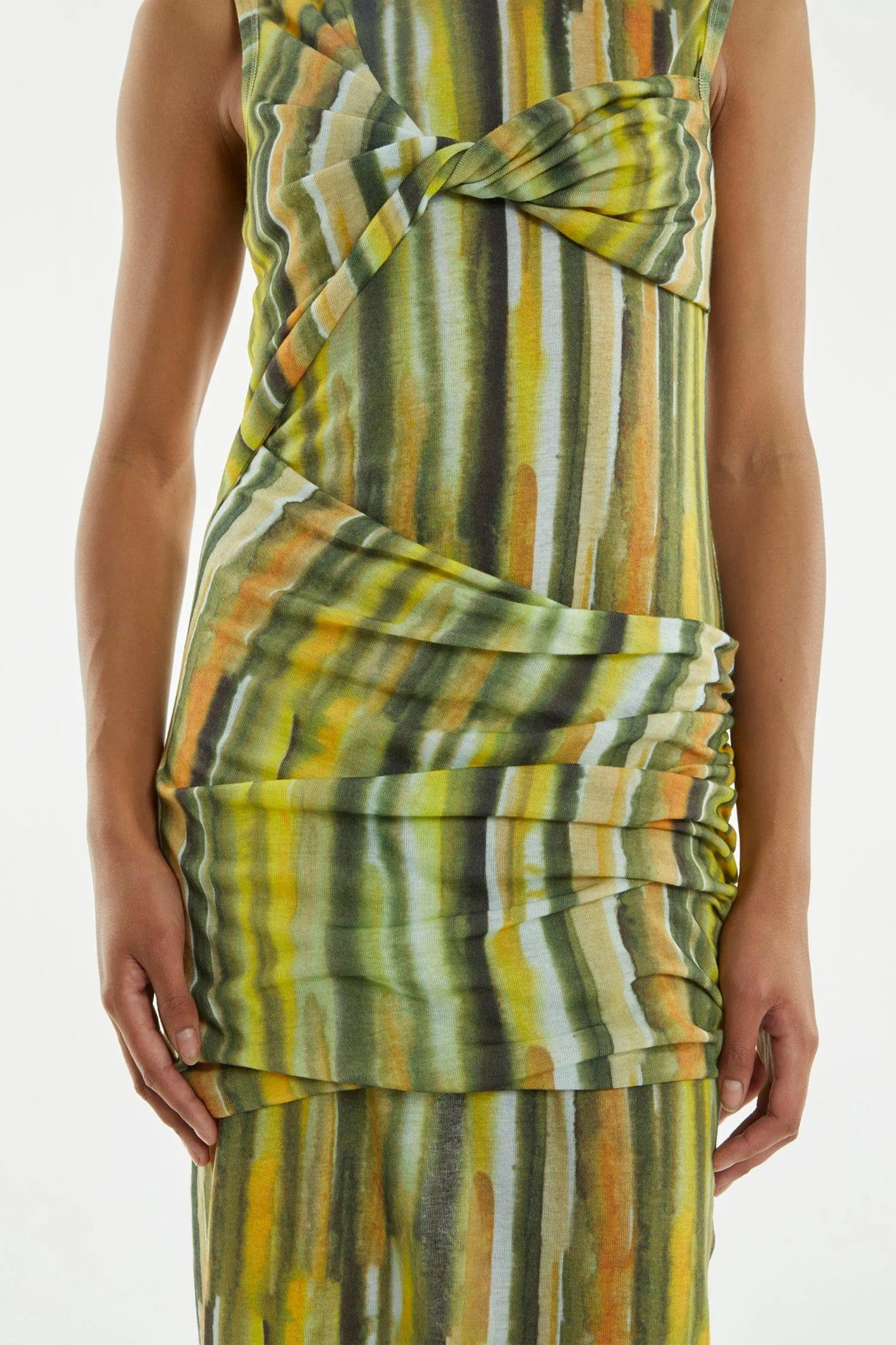 WIND THROUGH TANK DRESS | BRUSH STROKE