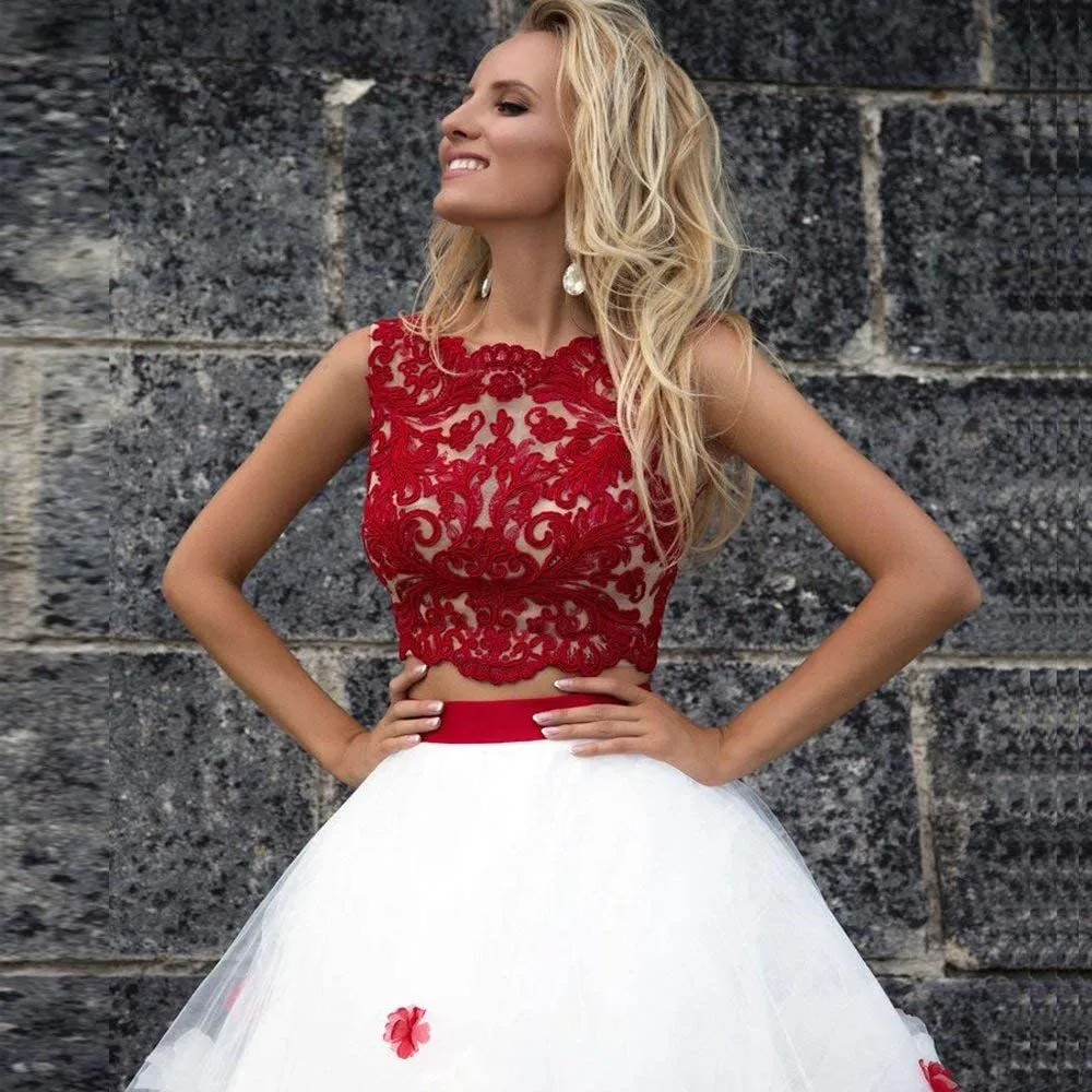 Women Handmake Flowers Ball Gowns