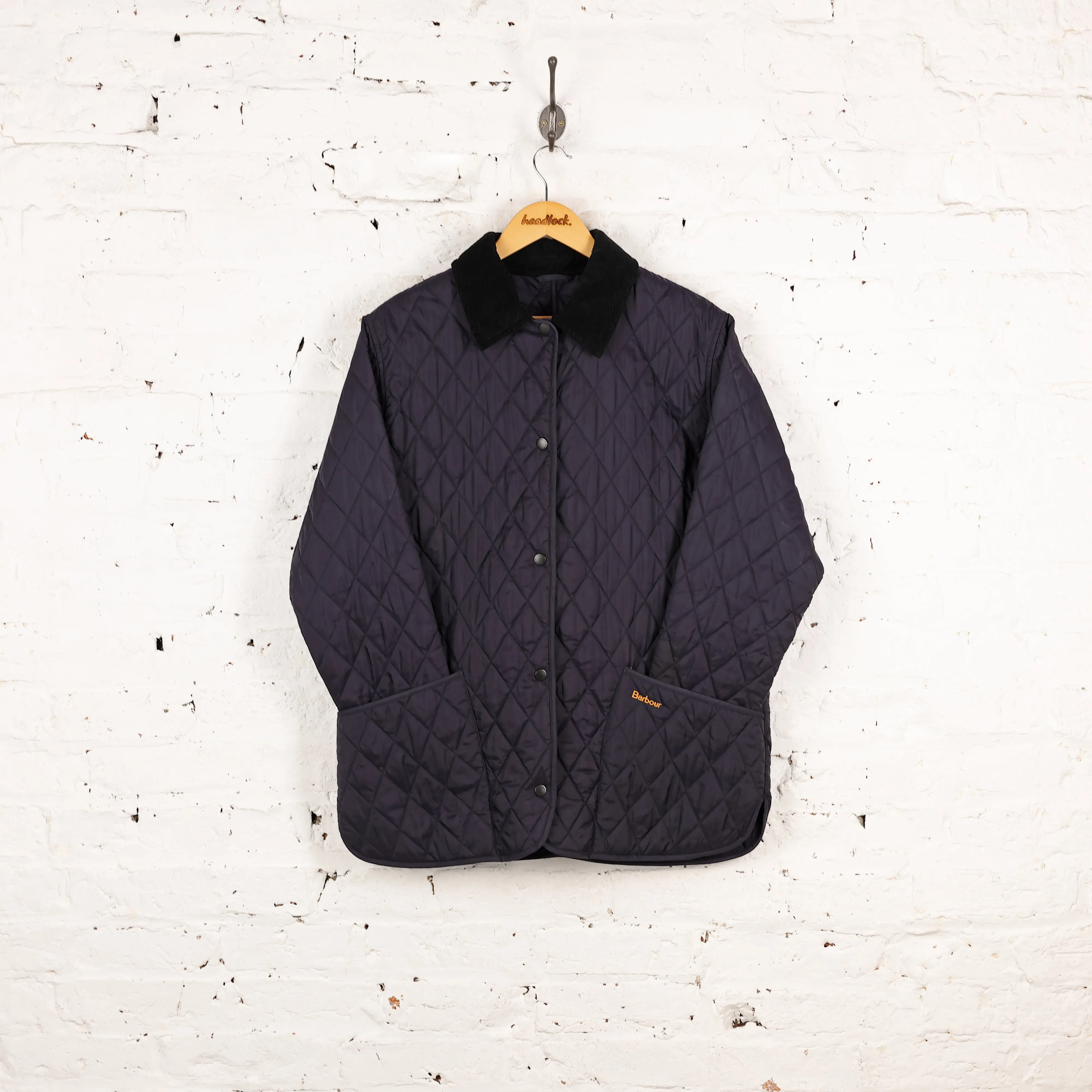 Women's Barbour Shaped Liddesdale Quilted Jacket - Blue - Women's XL