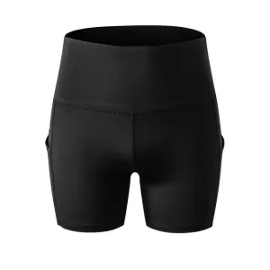 Women's High Waist Sports Short Workout Running Fitness Leggings Female Yoga Shorts Gym Yoga  Leggings With Side Pocket