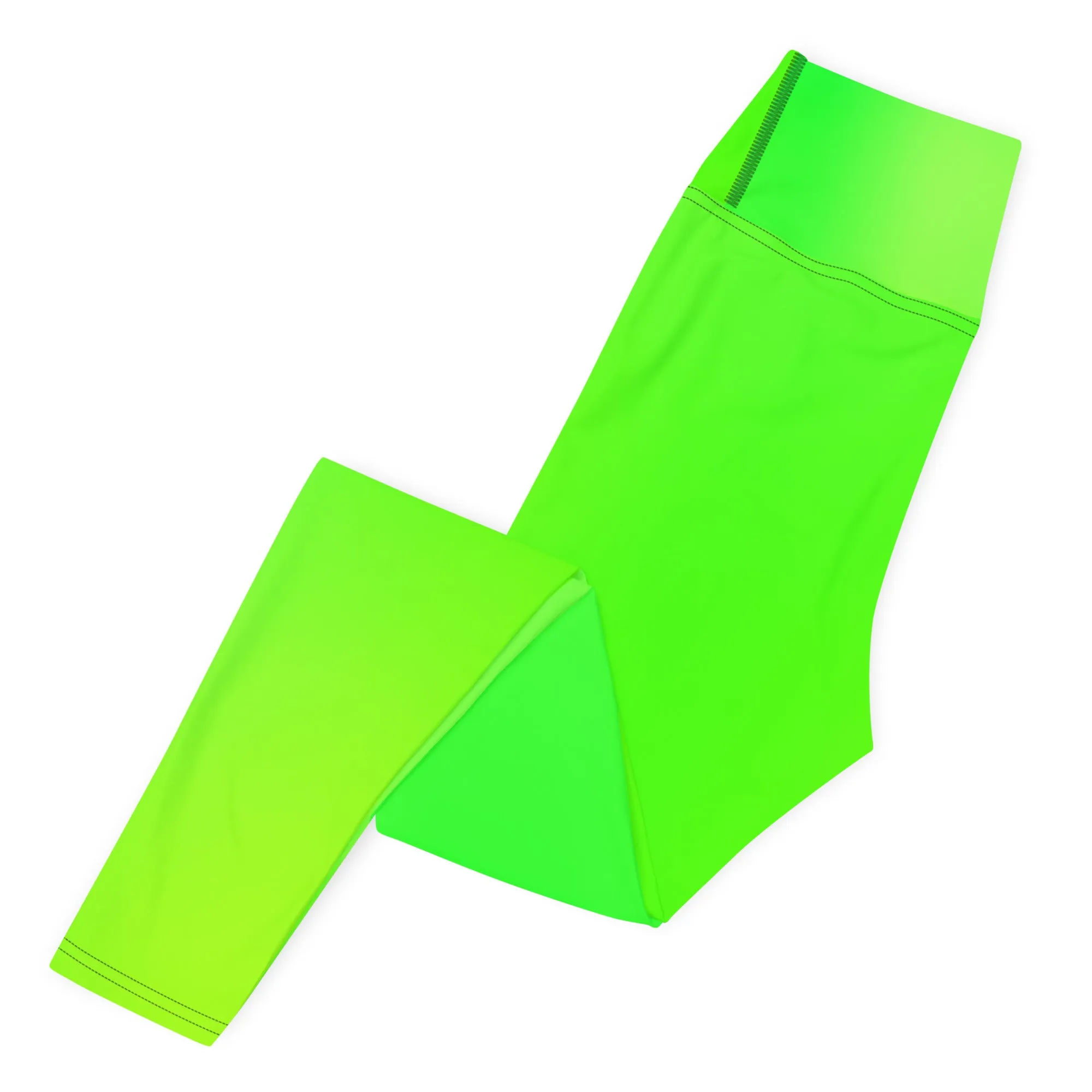 Women's Runway Girlz Yoga Leggings (Lime Green/Black)