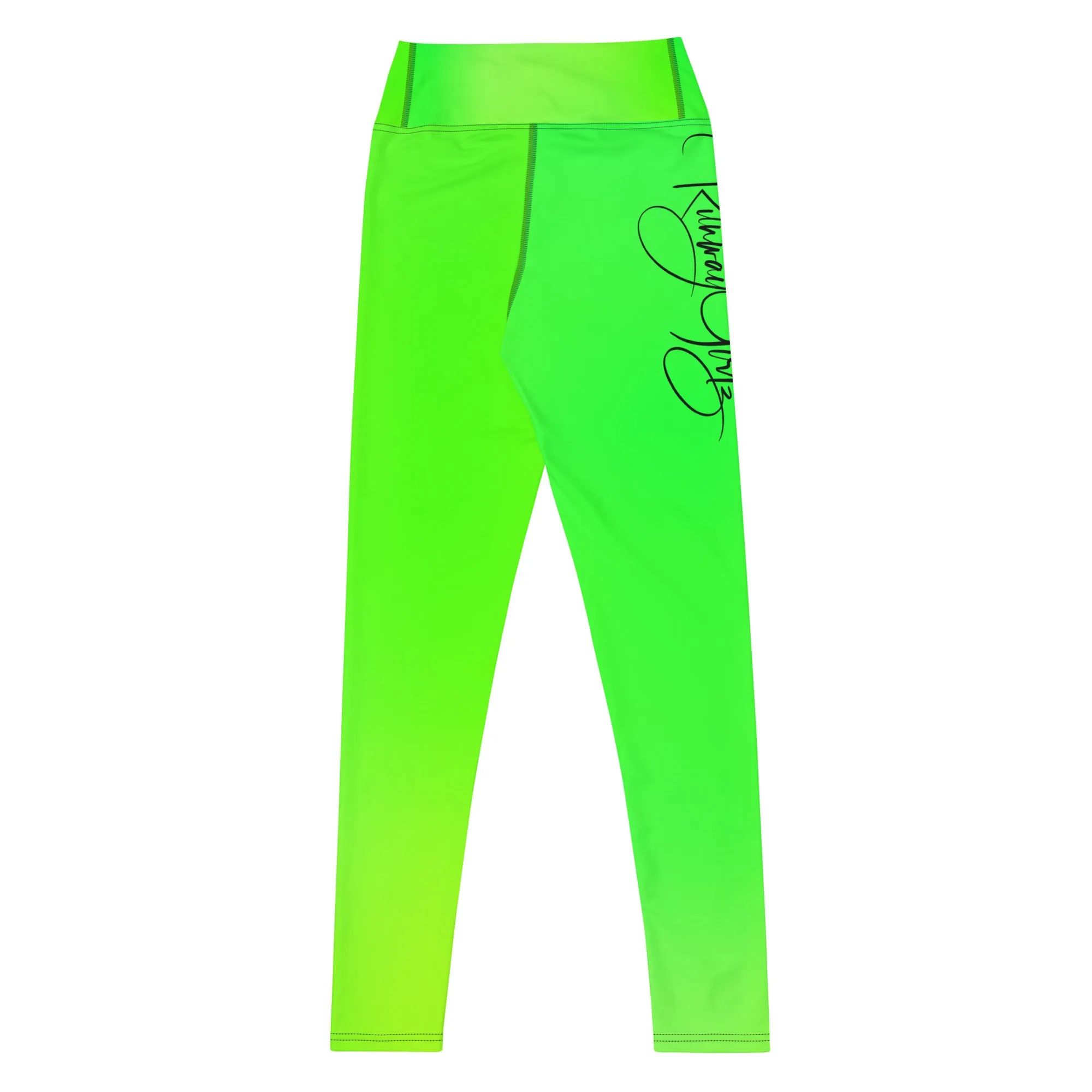 Women's Runway Girlz Yoga Leggings (Lime Green/Black)