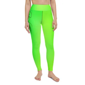 Women's Runway Girlz Yoga Leggings (Lime Green/Black)
