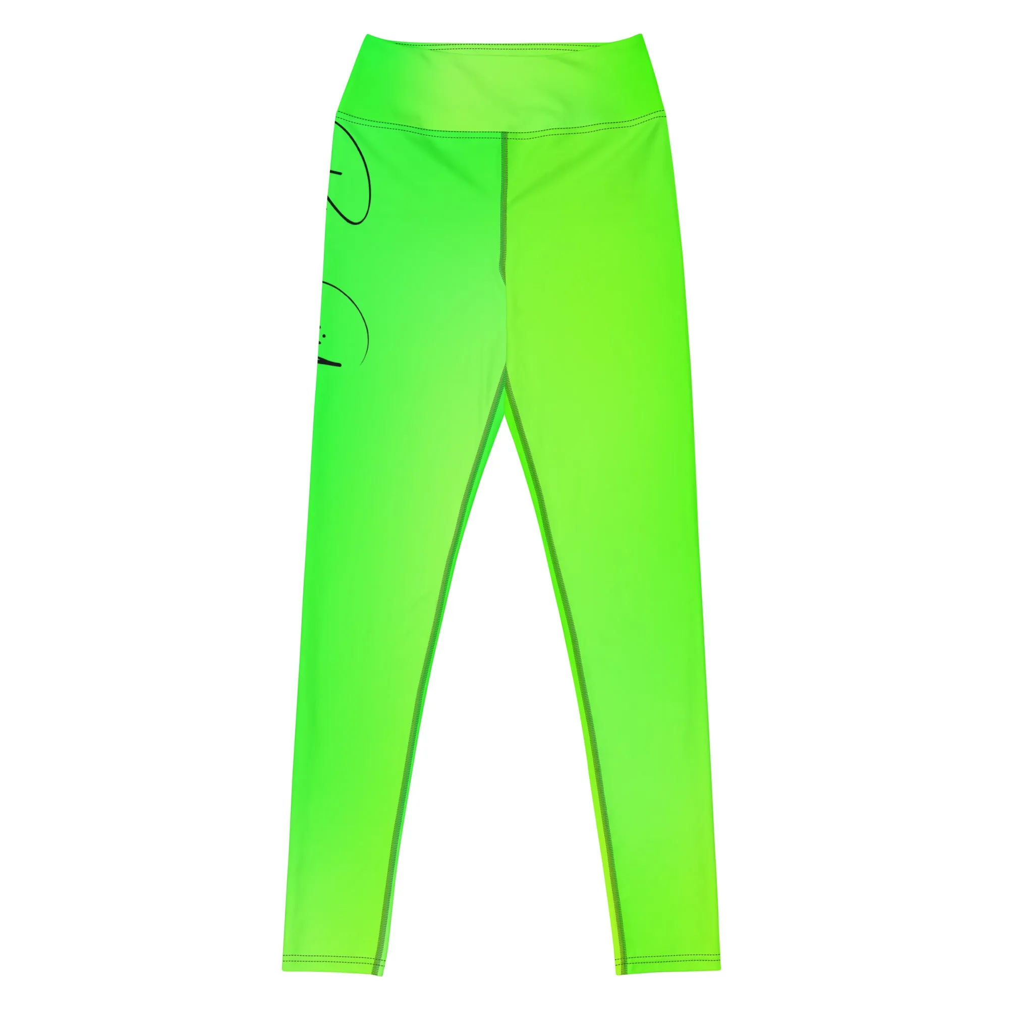 Women's Runway Girlz Yoga Leggings (Lime Green/Black)