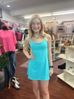 Work it Out Athletic Dress: Aqua